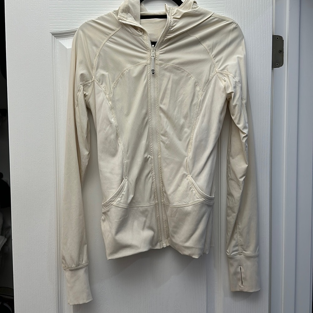 Lululemon cream zip up hoodie
